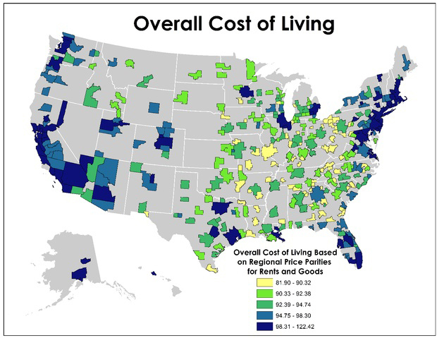 Here s A Pretty Legitimate United States Cost Of Living Map Honolulu 