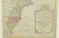 Historic And Important Antique Map Of Colonial America At Start Of The