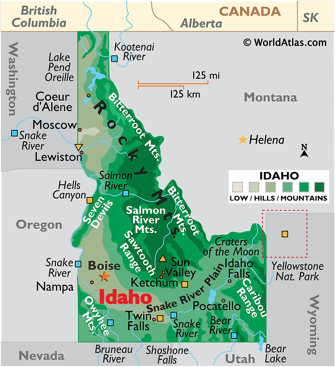 Idaho Maps Facts World Atlas