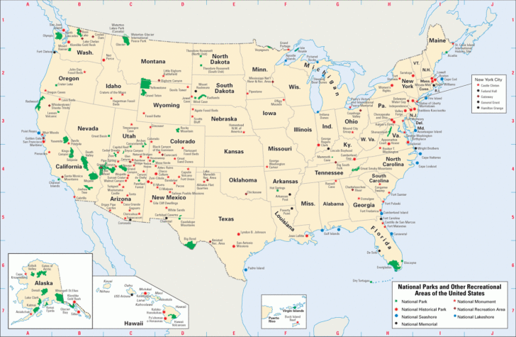 Map Of National Parks In USA