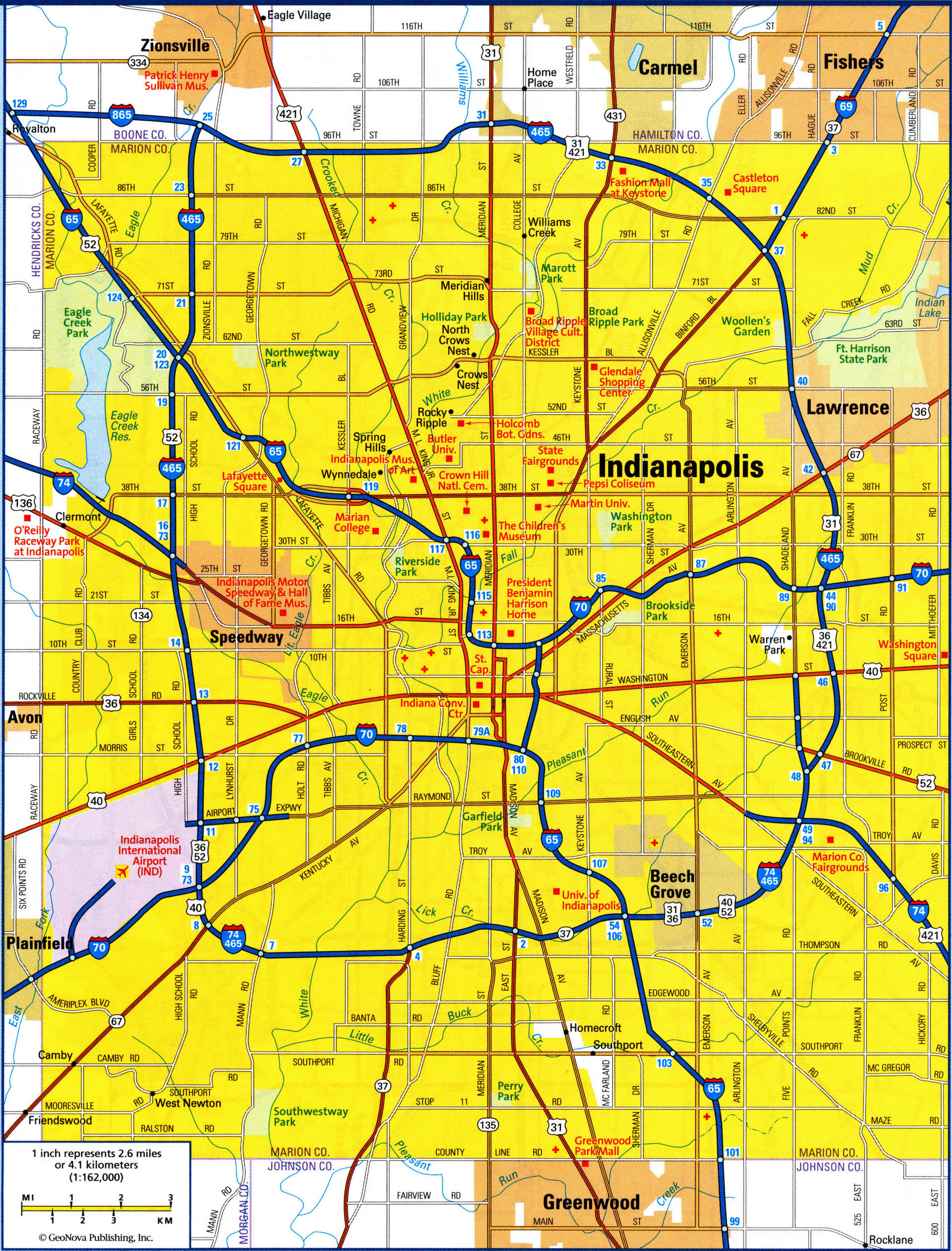 Indianapolis Map Map Of Indianapolis Map Of Indianapolis Indiana 
