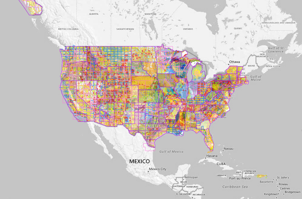 Interactive Database For Geologic Maps Of The United States American 
