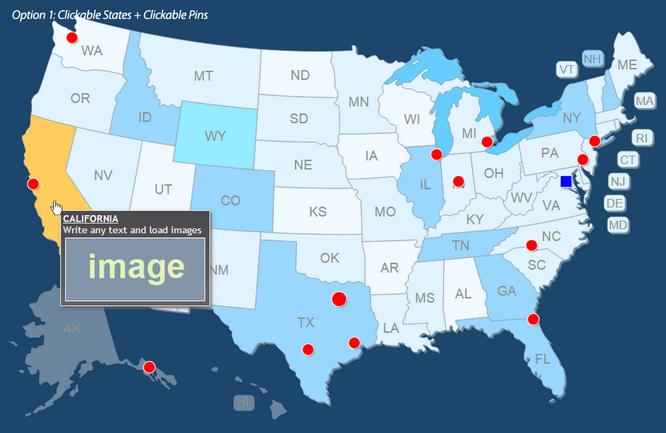 Interactive US Map Clickable States Cities By Art101 CodeCanyon