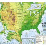 Kids Physical USA Education Grades 4 12 Map Laminated National