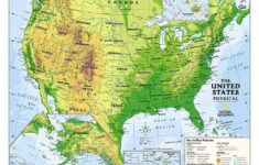 Kids Physical USA Education Grades 4 12 Map Laminated National