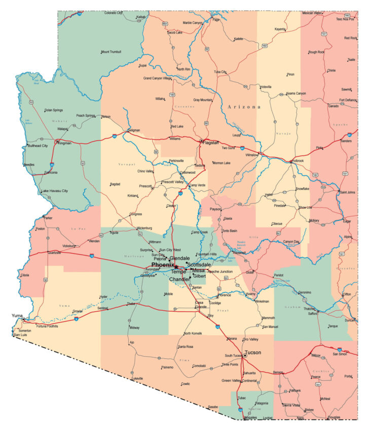 Arizona In USA Map