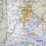 Laminated Map Large Detailed Roads And Highways Map Of Rhode Island