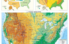Large Detailed Physical Map Of The USA The USA Large Detailed Physical