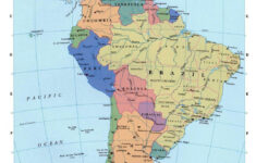 Large Detailed Political Map Of South America South America
