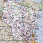 Large Detailed Roads And Highways Map Of Wisconsin State With All