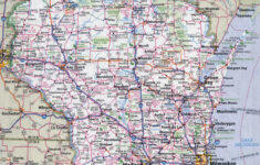 Large Detailed Roads And Highways Map Of Wisconsin State With All