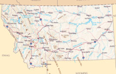 Large Map Of Montana State With Roads Highways Relief And Major