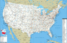Large Size Road Map Of The United States Worldometer