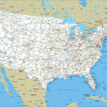 Large Size Road Map Of The United States Worldometer