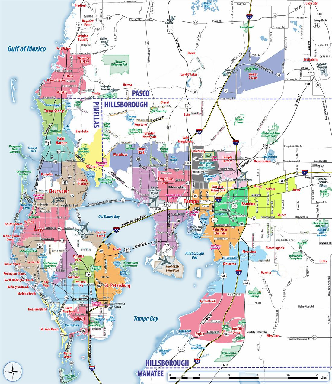 Large Tampa Maps For Free Download And Print High Resolution And 