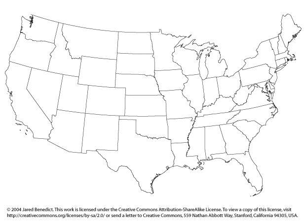 Libremap Public Domain Image USA Outline Map United States 