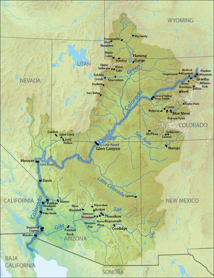 List Of Dams In The Colorado River System Wikipedia Colorado River 