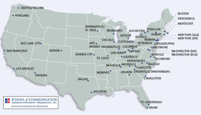 Major Airports For Airlines American University Washington Dc 