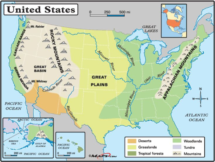 Major U S Landforms And Rivers Us Geography Montessori Geography 
