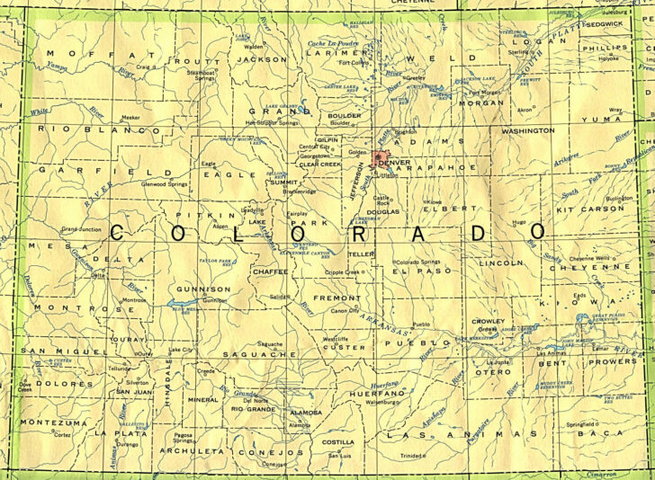 Map Of Colorado USA
