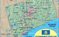 Map Of Connecticut State Section In United States USA Welt Atlas de
