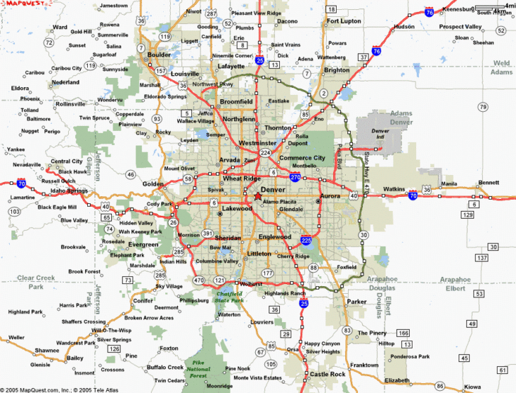 Denver Colorado Map USA