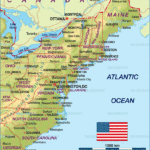 Map Of East Coast USA Region In United States Welt Atlas De