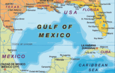 Map Of Gulf Of Mexico Region In Mexico USA Welt Atlas de