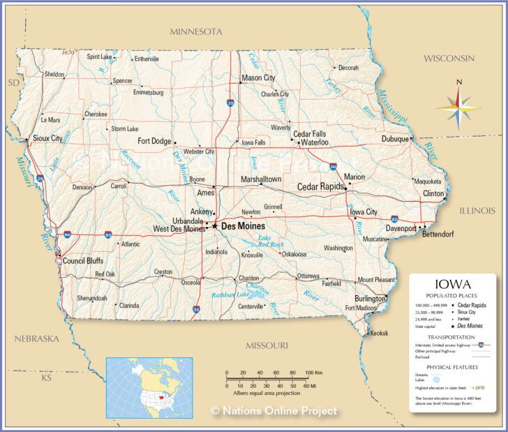Iowa Map USA