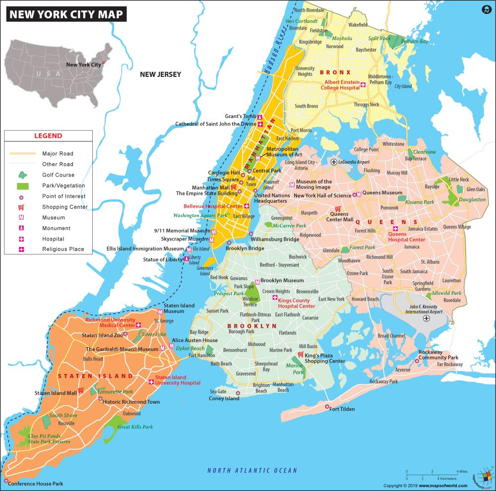 Map Of New York City New York City Map Nyc Map Map Of New York
