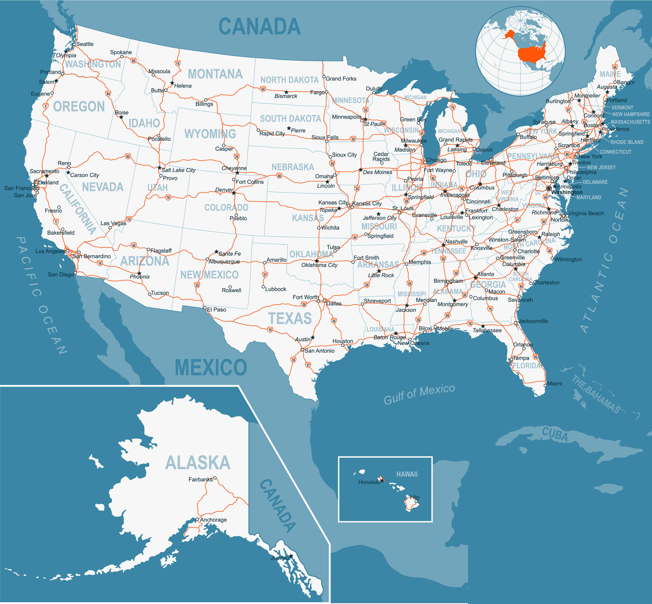 Map Of North America Maps Of The USA Canada And Mexico