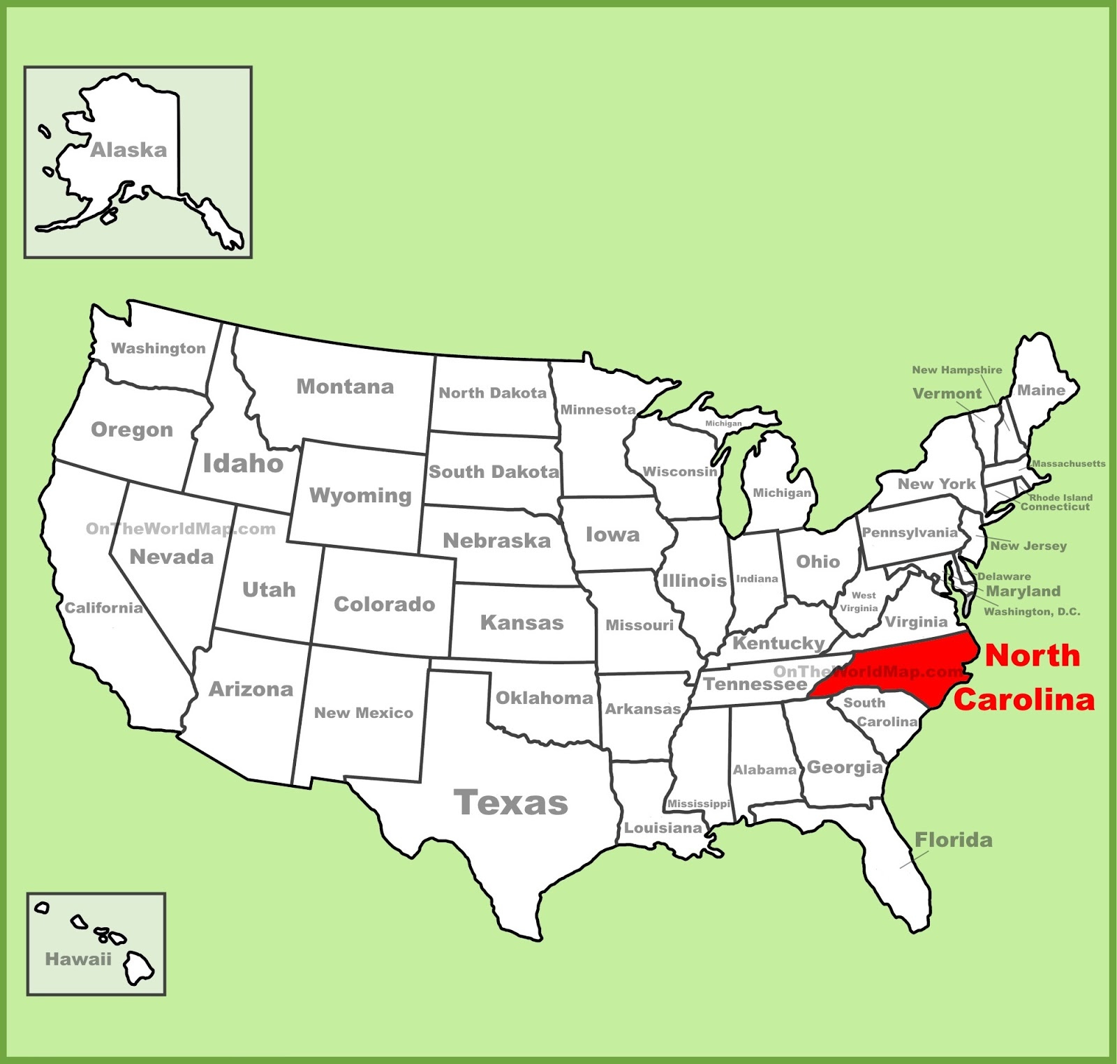 Map Of North Carolina State Map Of USA