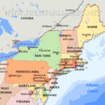 Map Of Northeast Region Us Usa With Refrence States Printable Usa2