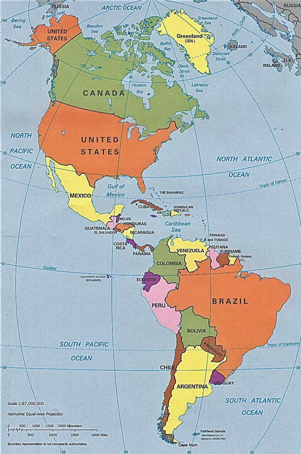 Map Of Pan America