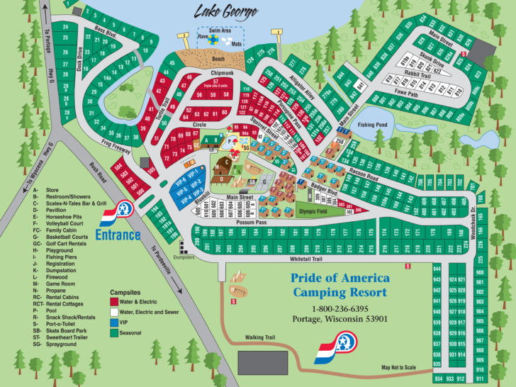 Campgrounds USA Map
