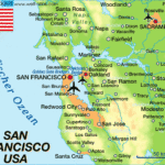 Map Of San Francisco Region In United States USA Welt Atlas De
