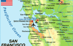 Map Of San Francisco Region In United States USA Welt Atlas de