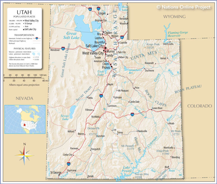 Utah In USA Map