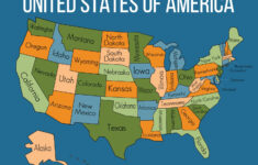 Map Of The United States Instant Download Map USA Map With