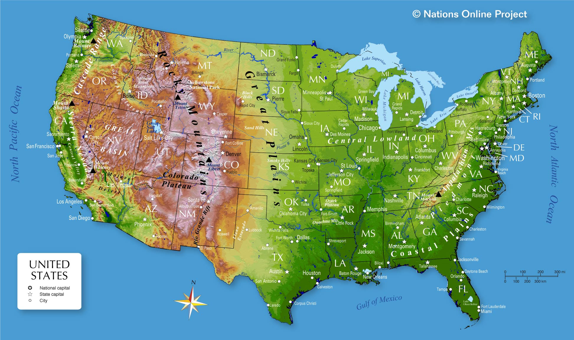 Map Of The United States Nations Online Project