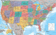 Map Of The United States Of America Poster Print Usa Map Size