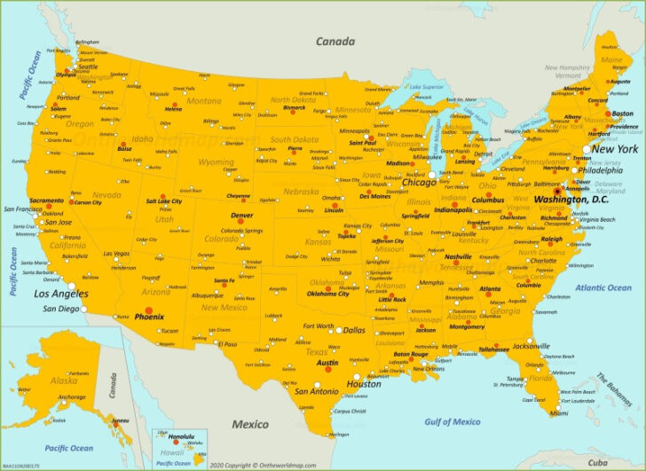 Map Of Cities In USA