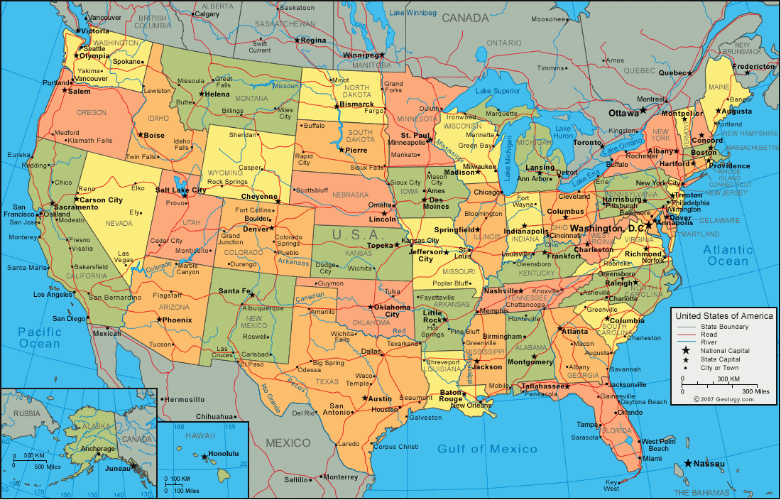 Map Of United States Planetolog