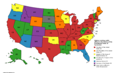 Map Of US States Showing The Highest Ranking Public Official In The