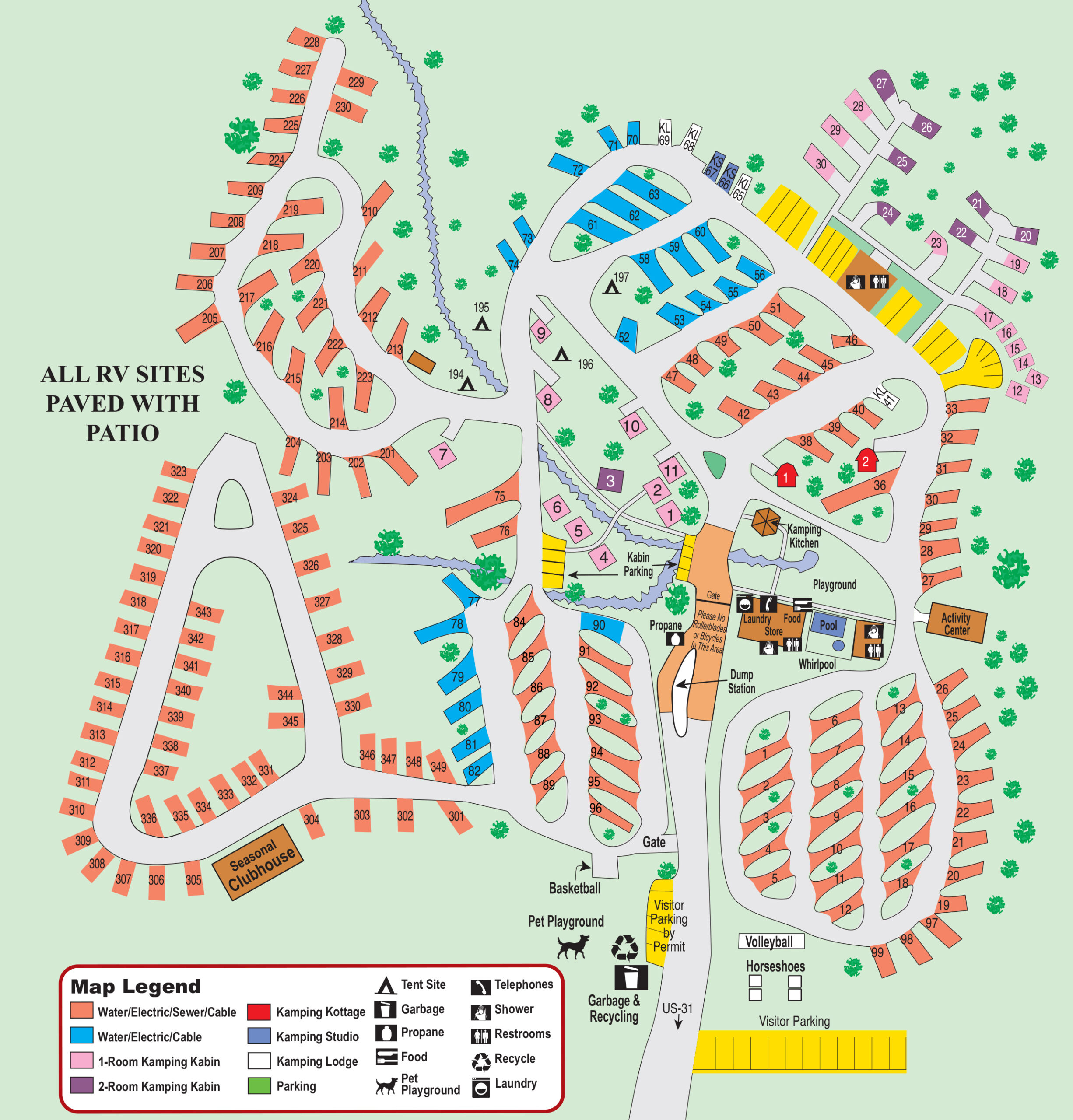 Map Of Us With Free Camping