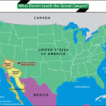 Map Of USA Highlighting Grand Canyon National Park Sonoran Desert Nd