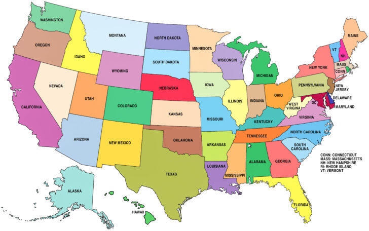 High Resolution Map Of USA