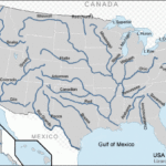 Map Of Usa With Bodies Of Water Labeled Topographic Map