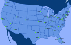 Map Of USA With The Major US Airports Nations Online Project