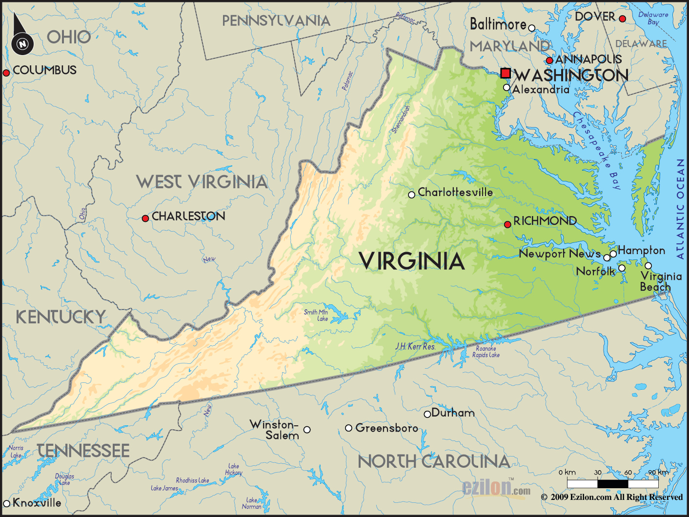 Map Of Virginia USA Virginia Pinterest Virginia